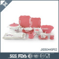 2014! New 45pcs fine porcelain square dinner set, new square shape, colored dinner set